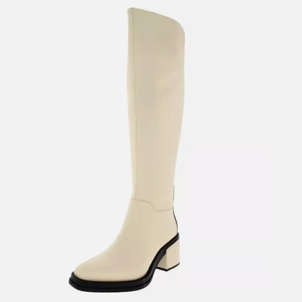 Franco Sarto Womens Dorica Leather Over-The-Knee Boots